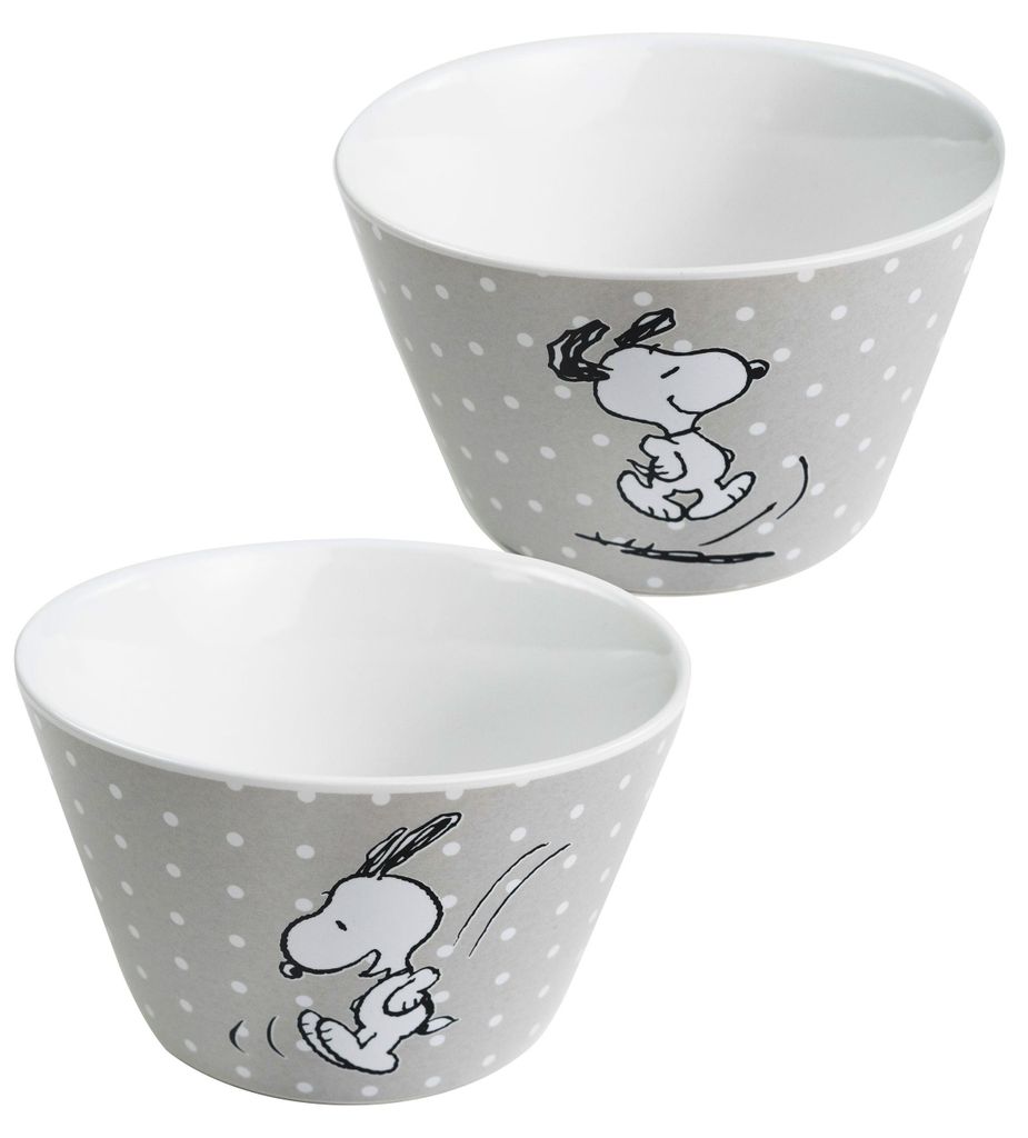 The Peanuts Schüssel Snoopy - Müslischale Schale Grau mit Produktbild 