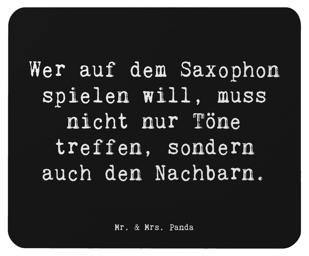 Mr. & Mrs. Panda Mauspad Spruch Saxophon Spieler - Schwarz - Geschenk, Musikrichtung, Saxophonlernen, Lernen, Musiker, pc mousepad, Mouse Pad, Musi...
