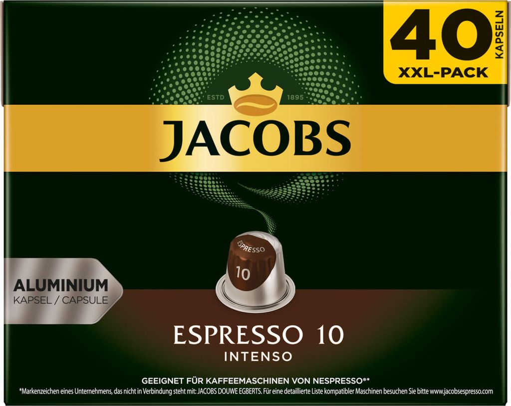 Jacobs XXL-Pack 40 capsules Espresso 10 Intenso Image du produit 