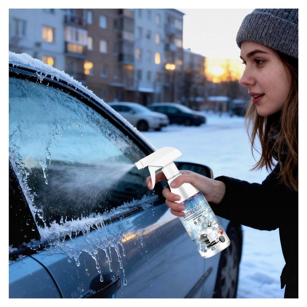 Autoscheiben Enteiser | 60ml Enteisungsflüssigkeit für Fahrzeuge - Eisschmelzspray für Autoglas | Für LKW, Wohnmobile, SUVs, Limousinen, Fahrer...