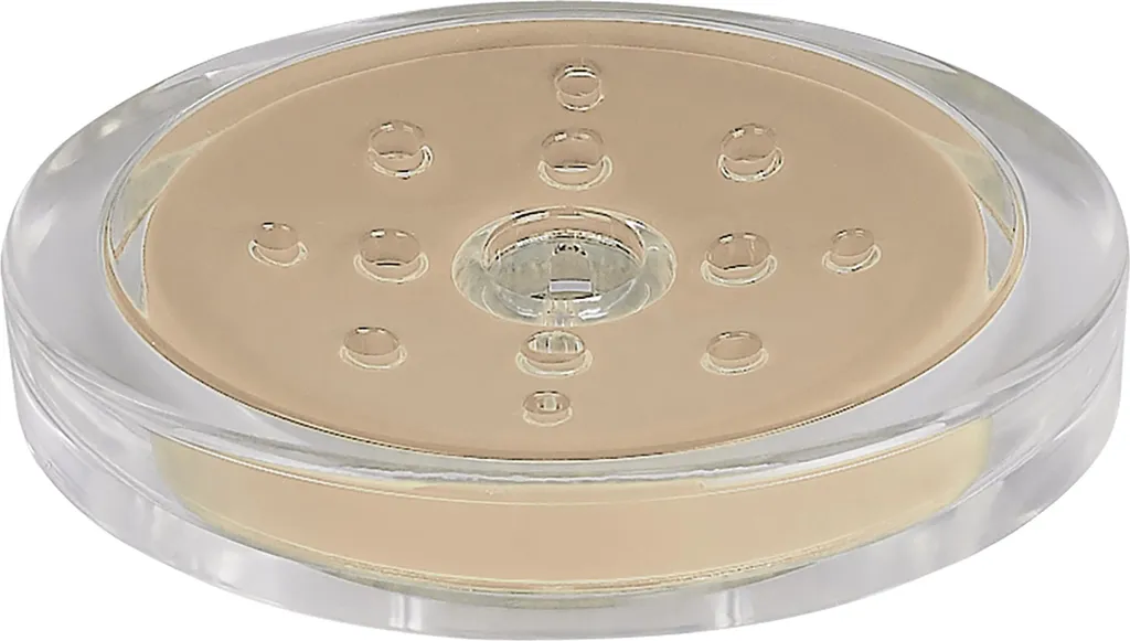 Spirella Sydney Portasapone Acrilico Beige 13x10x3cm per Bagno Chic