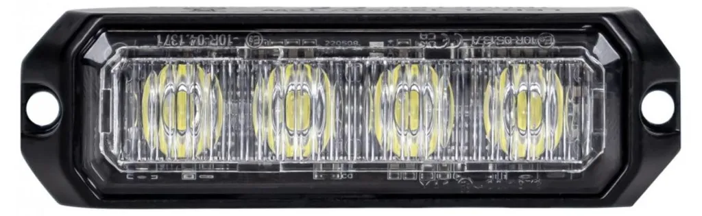Stroboscope LED orange R65 R10 antichoc pour visibilité véhicule