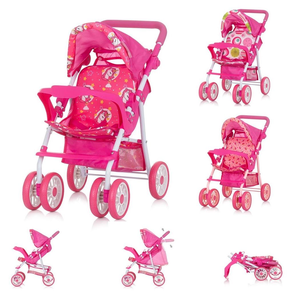 Chipolino Puppenwagen Dolly Korb faltbar Frontbügel Produktbild 