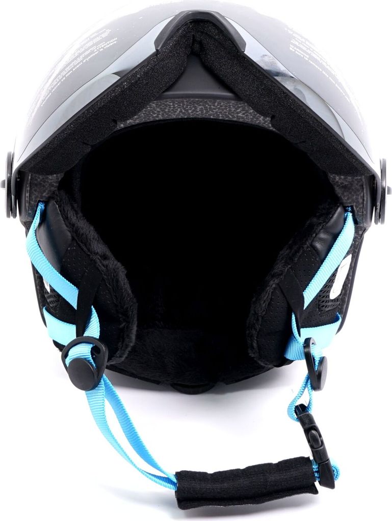 Stuf Visor Jr. Kinder Skihelm Snowboardhelm Wintersport Helmet black-blue NEU 55-56