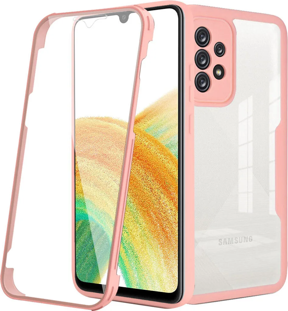 Cover Full Body Samsung A23 Rosa - Protezione Integrale Anti-Uto
