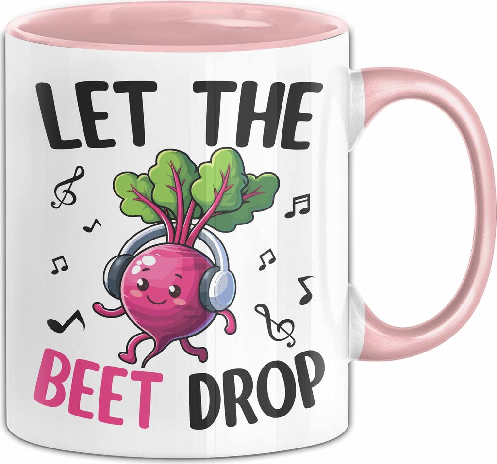 Veganer Let The Beet Drop Gemüse Tasse Geschenk Veganer Produktbild 