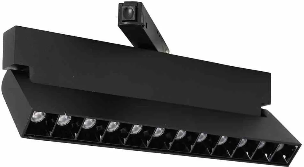 Éclairage sur rail magnétique 48V Milagro ML6628 noir LED ajustable