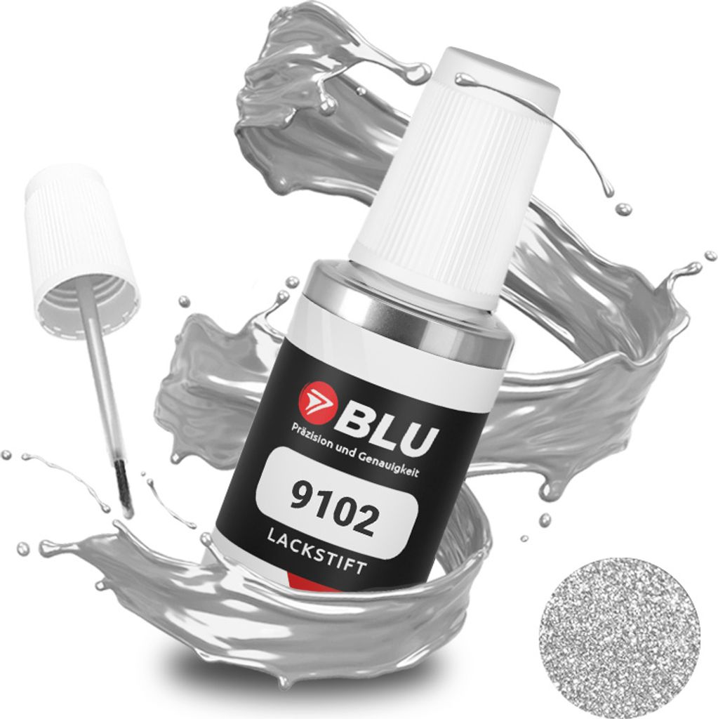 BLU Auto Lackstift Silber kompatibel für Skoda 9102 Diamond Produktbild 