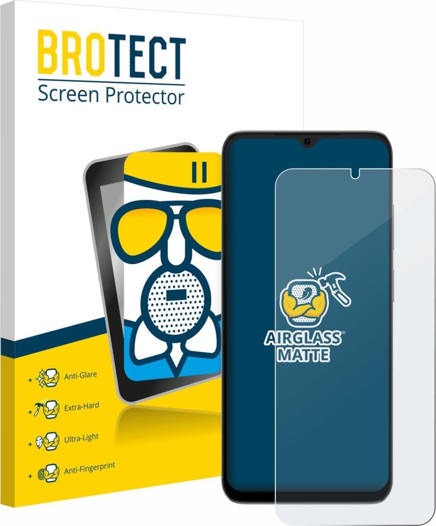 BROTECT Entspiegelungs Schutzglas für Doogee Note 56X Pro Schutzfolie Panzer Folie Glas Display Schutz matt