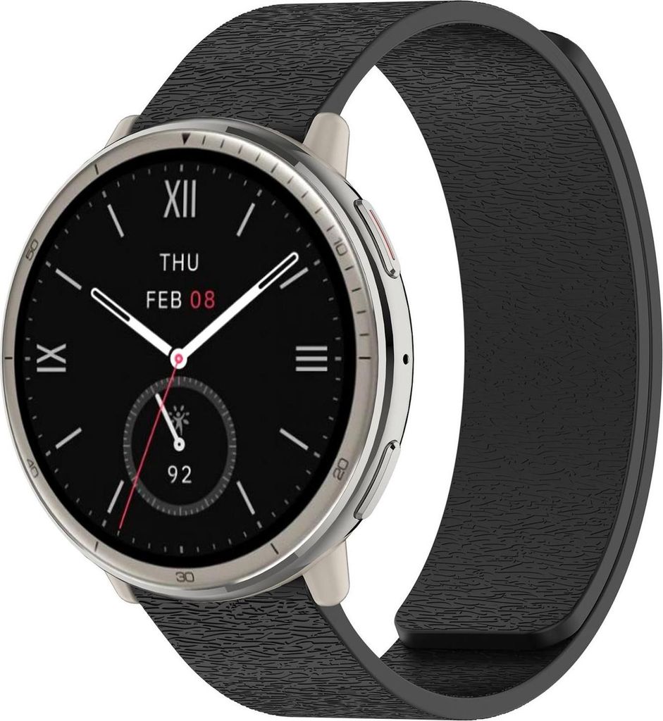 Für Amazfit Active 2 / Active 2 Square Design Silikon Soft Magnetisches Armband Schwarz