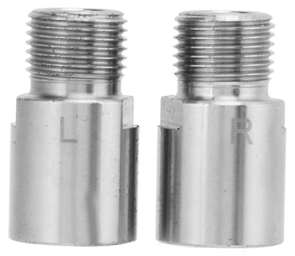 2 Stück Mountainbike-Pedalverlängerungen Chrom-Molybdän-Stahl Fahrradverlängerung 20 mm Silber