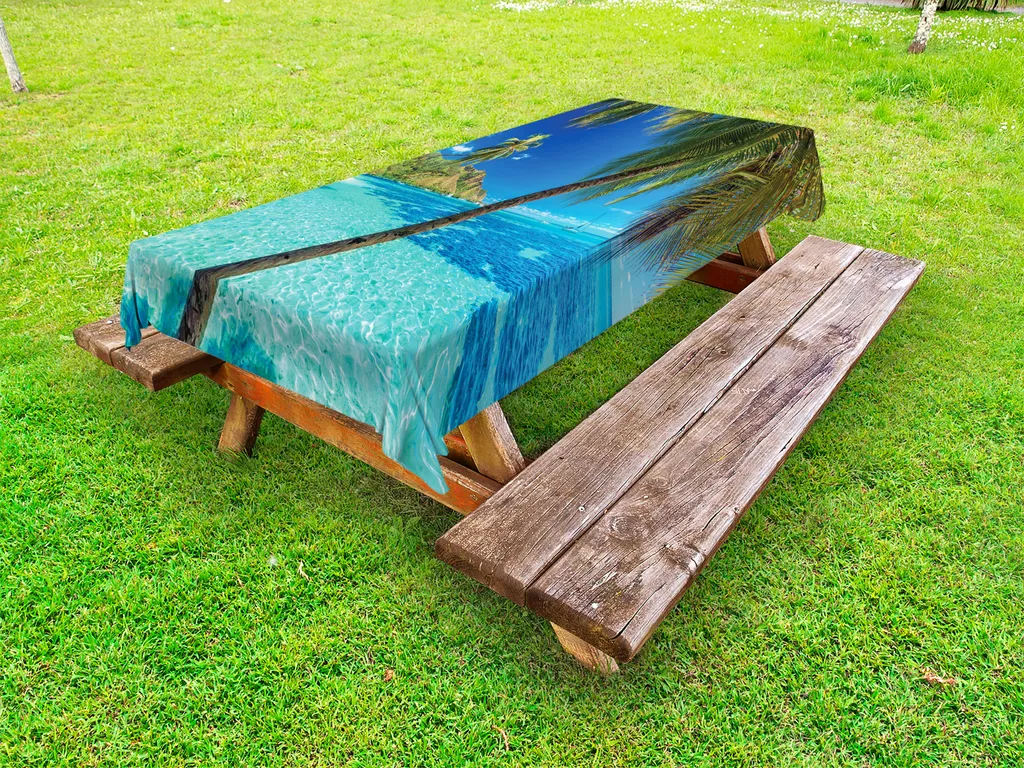 ABAKUHAUS Tovaglia Esterno Ocean 145x265 cm - Antimacchia Tropicale