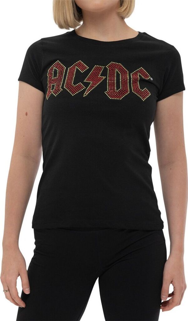 AC/DC - T-Shirt Logo für Damen RO3808 (M) (Schwarz)
