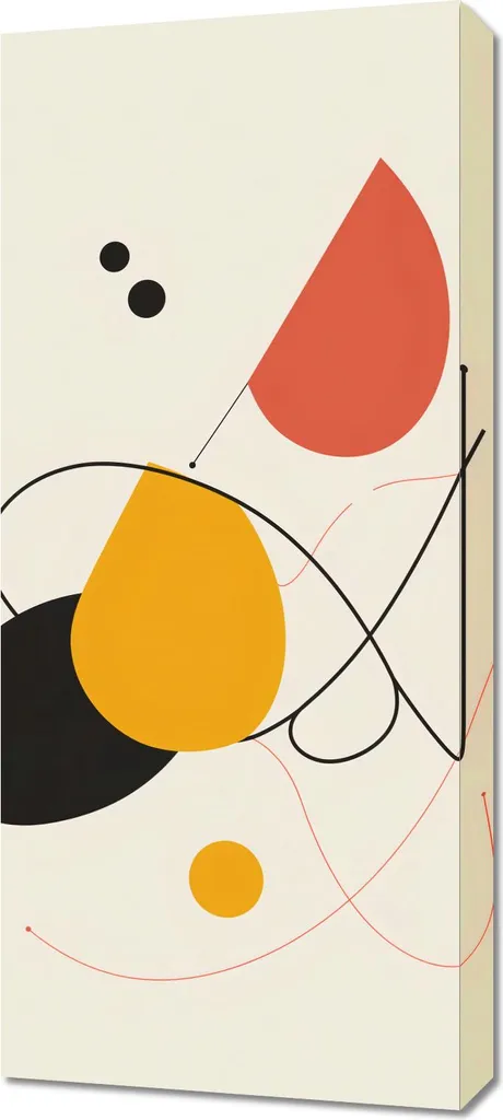 Quadro Moderno Rapsodia delle Forme 40x90 - Arte per la Tua Casa