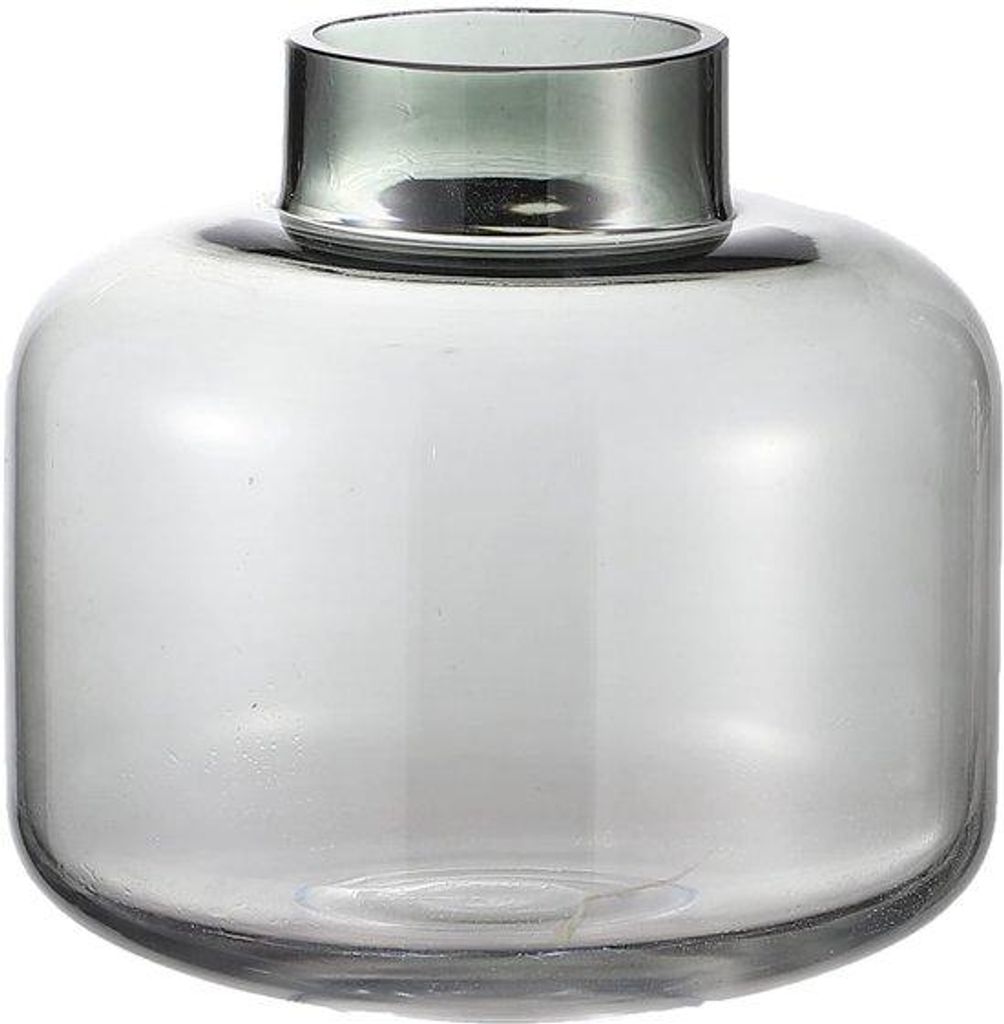 Kurze Glasvasen, schwarze Blumenvasen, runde Gläser für Tulpen, Geschenkideen für Verjüngungsfest, Hochzeit, Einzug, Jubiläum, 15 cm