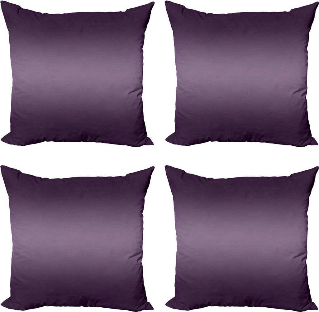ABAKUHAUS Ombre Kissenbezug Set (4 Stück), modernes Hollywood, Moderner Doppelseitiger Digitaldruck, 45 cm x 45 cm, Lila