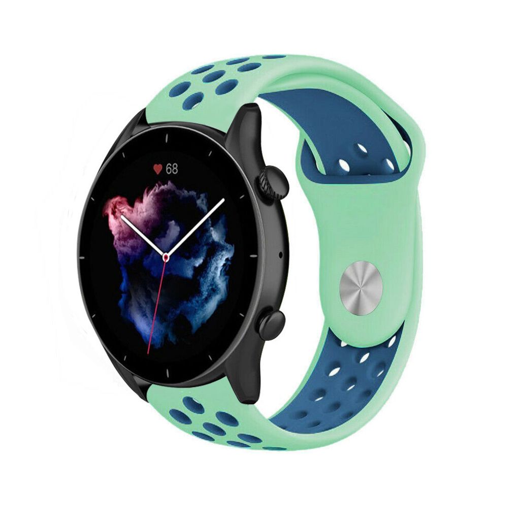 Strap-it Amazfit GTR 3 (Pro) Sportarmband (Aqua/Blau)