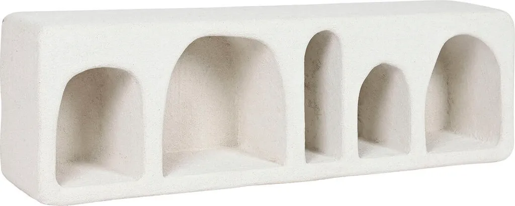 Étagère murale Home ESPRIT blanche en bois de sapin et MDF 100cm