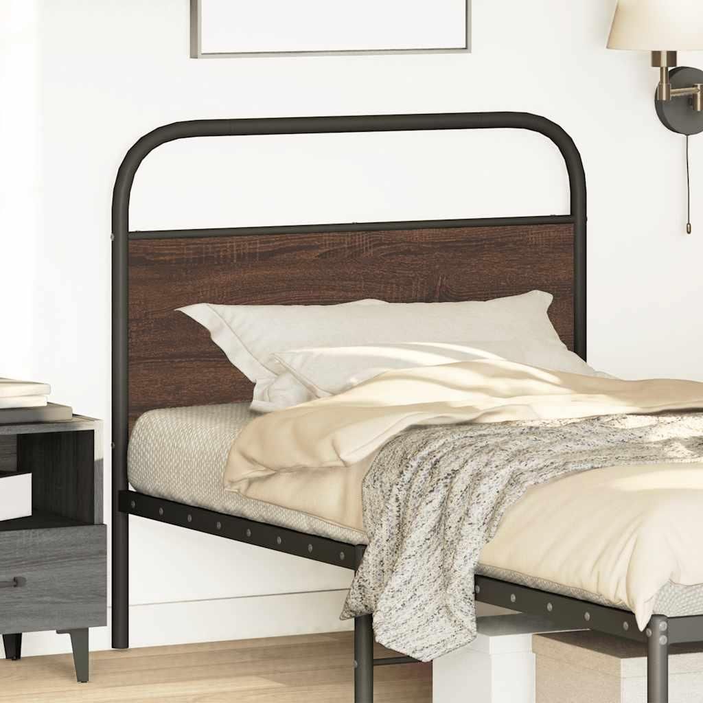 vidaXL Ersatz-Kopfteil Braun Eichen-Optik 100 cm Stahl und Holzwerkstoff