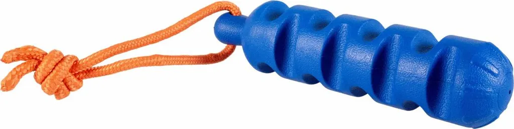 Jouet pour chien Coockoo Groovy Grip bleu et orange - Os à mâcher fun