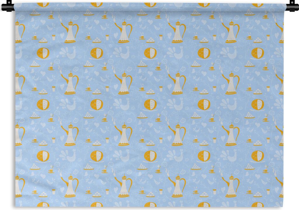 MuchoWow Wandteppich Wandbehang Muster - Hoher Tee 150x112.50 cm Tapisserie Dekoration Wandtuch - Wanddecke - Wandteppiche