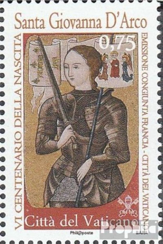 Briefmarken Vatikanstadt 2012 Mi 1737 (kompl.Ausg.) gestempelt Geburtstag hl. Jeanne d Arc