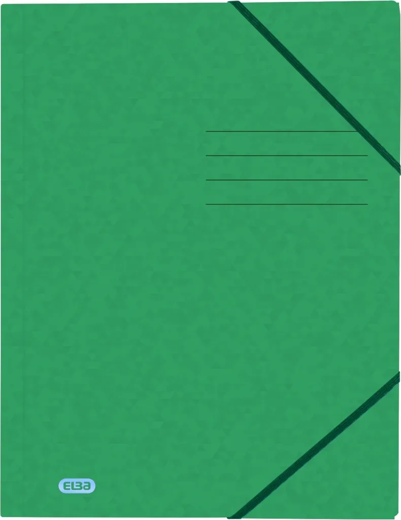 Cartella 3 Lembi Top File+ A4 Verde | Confezione 10 Pezzi per Ufficio