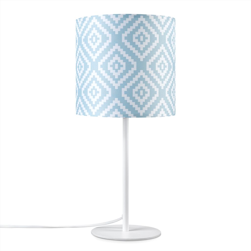 Wandleuchte Stofflampenschirm Tischlampe Nachttischlampe E14 Vintage Retro Rund