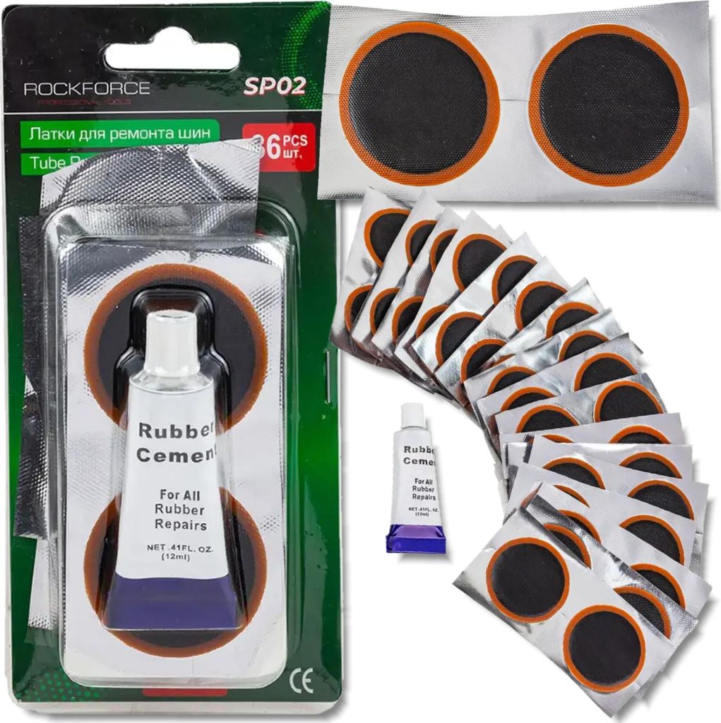 ROCKFORCE Reifenflicken-Set, komplett, 36 Teile, 43 mm