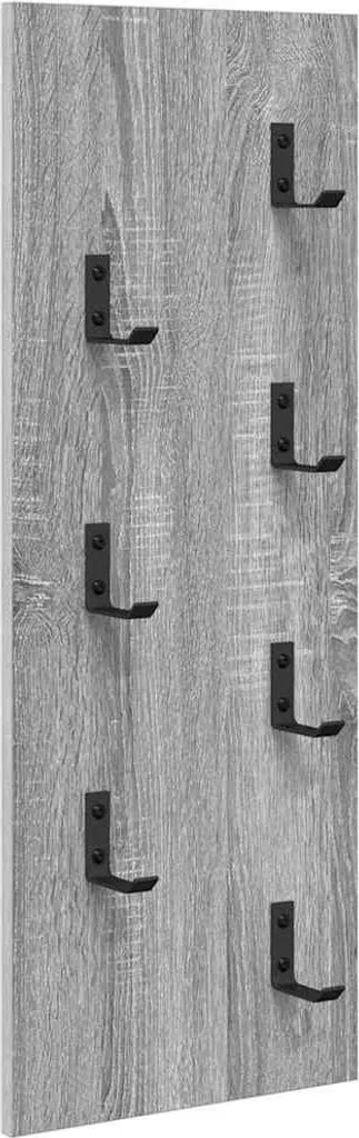 Comodino Verticale a Muro Sonoma Grigio | Mobile Salvaspazio 30x80cm