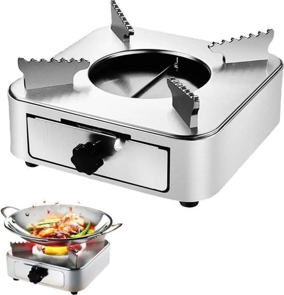 Réchaud d'appoint inox contre le vent pour cuisson extérieure stable - 3