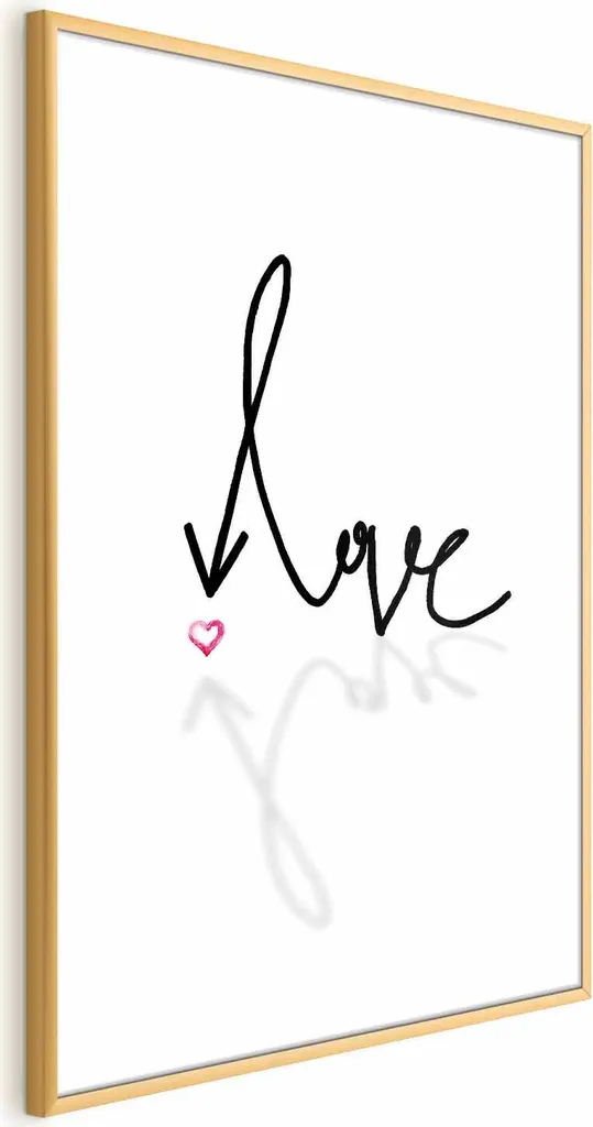 Poster This is love 40x60 cm con cornice dorata con margine