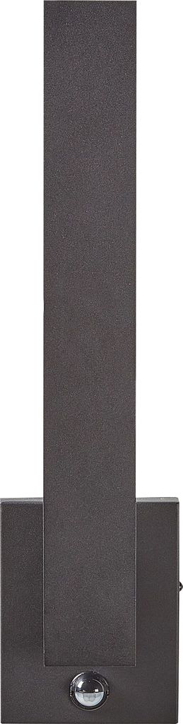 BELIANI Außenwandleuchte LED Schwarz Metall 46 cm mit Bewegungsmelder Modern Rechteckig Lang Beleuchtung für Außen Draußen Terrasse Balkon Auss...