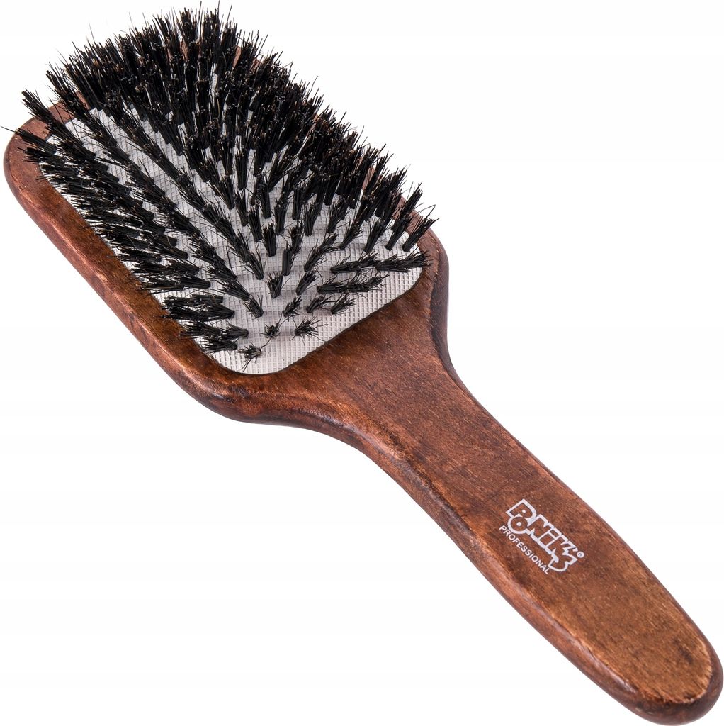 Ponik’s Bio Haarbürste, Wildschweinborsten und Holzgriff Bürste, Glättbürste Antistatische Geeignet für Dickes, Dünnes, Lockiges & Nasse Haare
