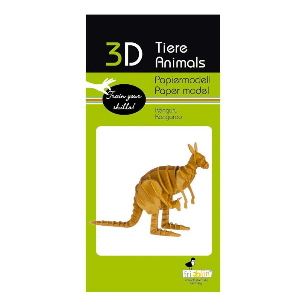 3D Tiere Papiermodell - Känguru