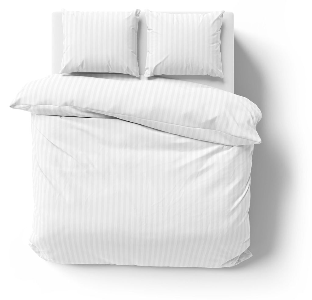 3-tlg Premium Damast Bettwäsche 200x200 + 80x80 cm mit YKK Produktbild 