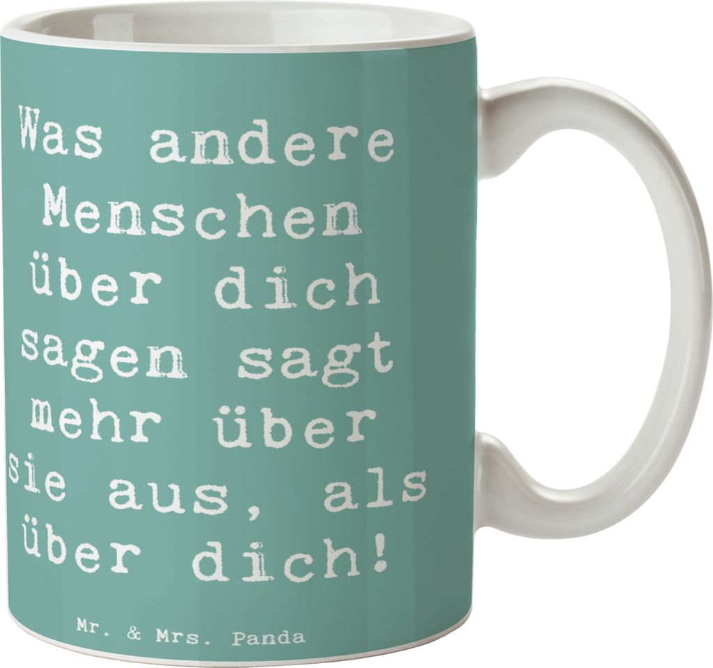 Mr. & Mrs. Panda Pott Spruch Mobbing bewältigen Selbstwert - Meeresbrise - Geschenk, Kaffeebecher, positive Einstellung, Trost, Becher, Selbstvert...