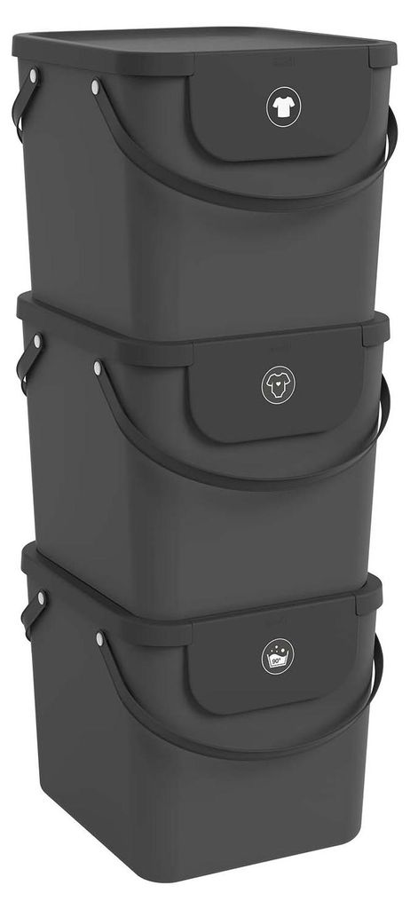 Rotho 3tlg.Wäschesortiersystem Set 40 L Albula aus Produktbild 