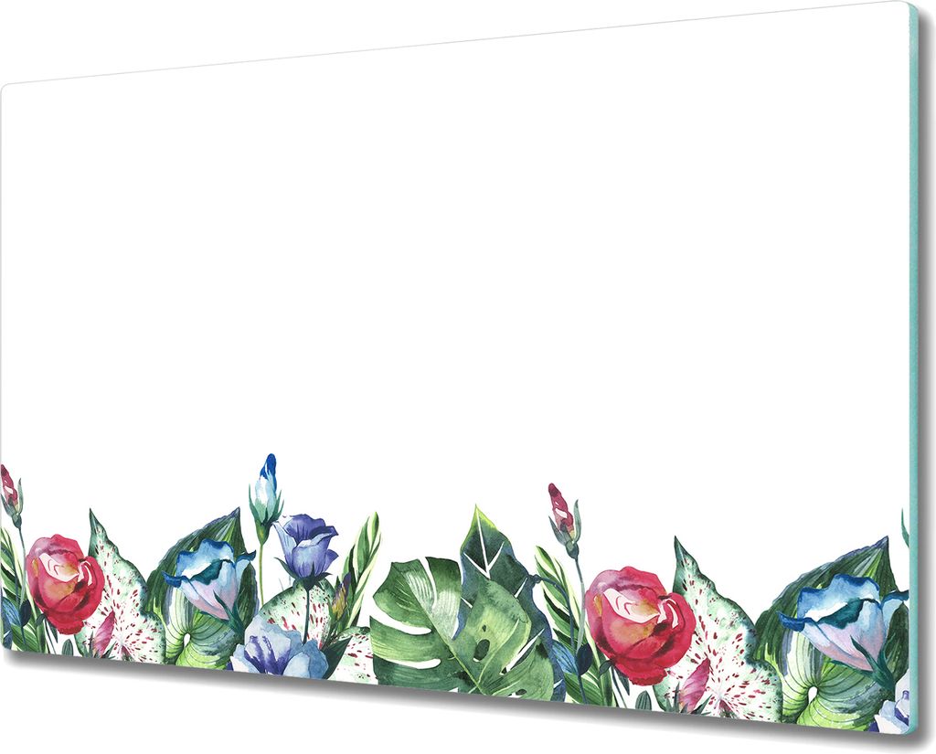 Glas-Herdabdeckplatte Glaskeramikkochfeld-Abdeckung Spritzschutz - 80x52 cm - Frühlingslandschaft