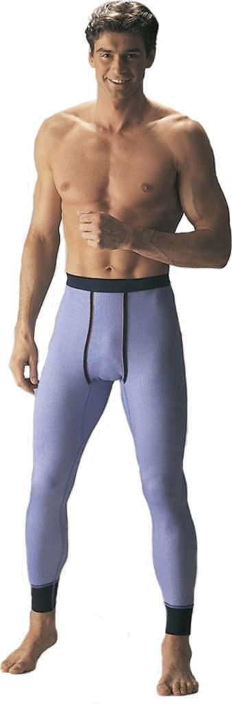 PFEILRING Unterhose lang mit Eingriff Feinripp blue line Größe - 7