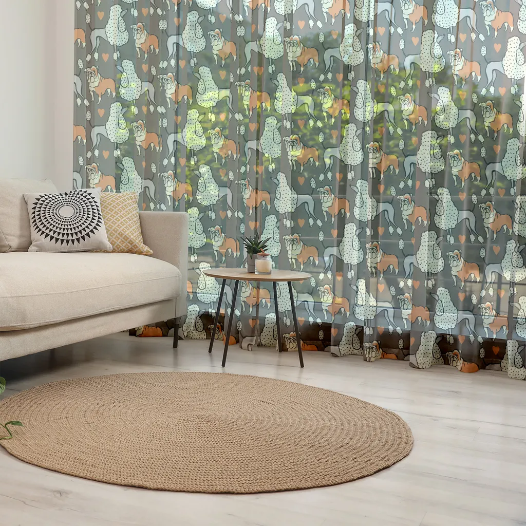 Arazzo Parete Lavabile ABAKUHAUS 160x274 - Bulldog Cocoa Multicolore - 3
