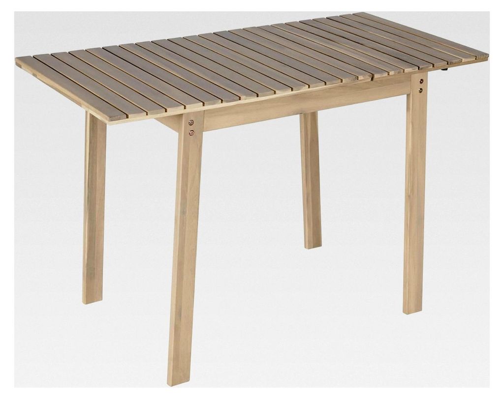 Balkontisch Bali - 110 cm - Natur hell - geöltes Akazienholz - klappbarer Gartentisch für 4 Personen wetterfest