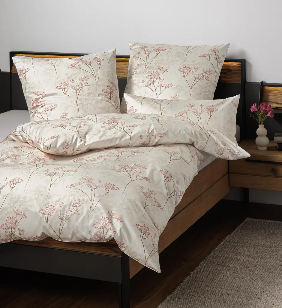 Parure de lit Janine jersey interlock infroissable 155x220 cm sable - 2