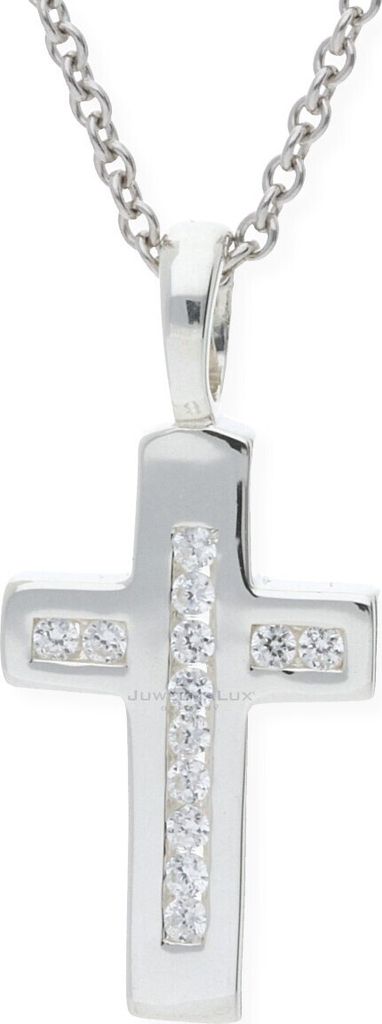 JuwelmaLux Anhänger 925 Sterling Silber Kreuz mit Zirkonia JL20-02-0155