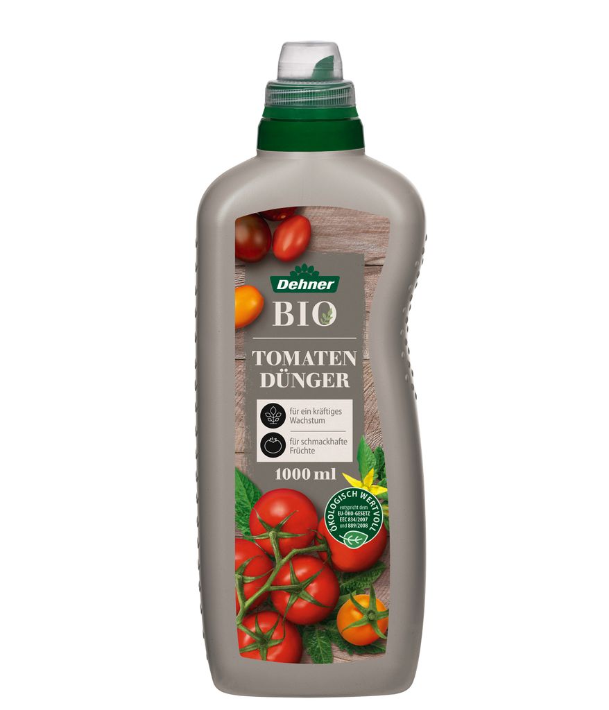 Dehner Bio Tomatendünger, hochwertiger Flüssigdünger, Dünger für Tomaten, organischer NK-Dünger, ökologisch wertvoll, 1 l, für ca. 150 l