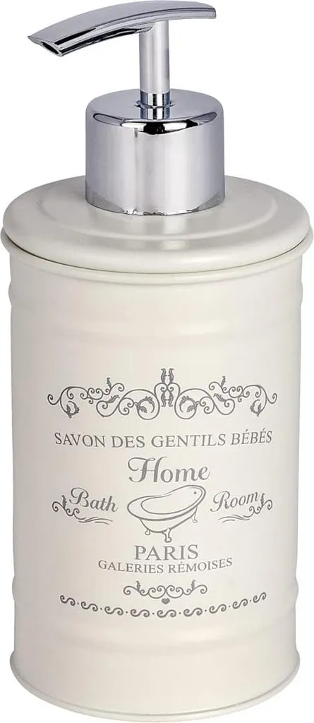 Flacon pompe savon liquide beige en inox 350ml - Accessoire de bain