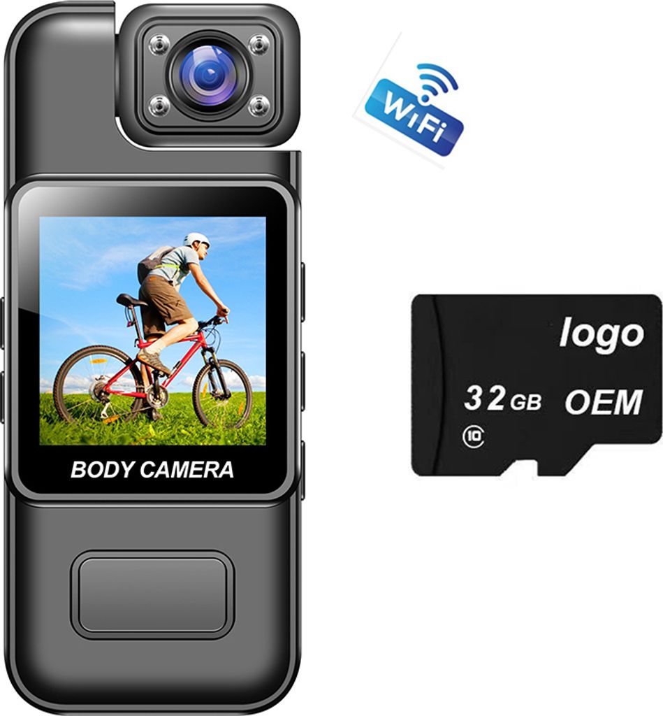 INF M11 WiFi Clip-On Outdoor-Sportkamera mit 32GB TF-Karte