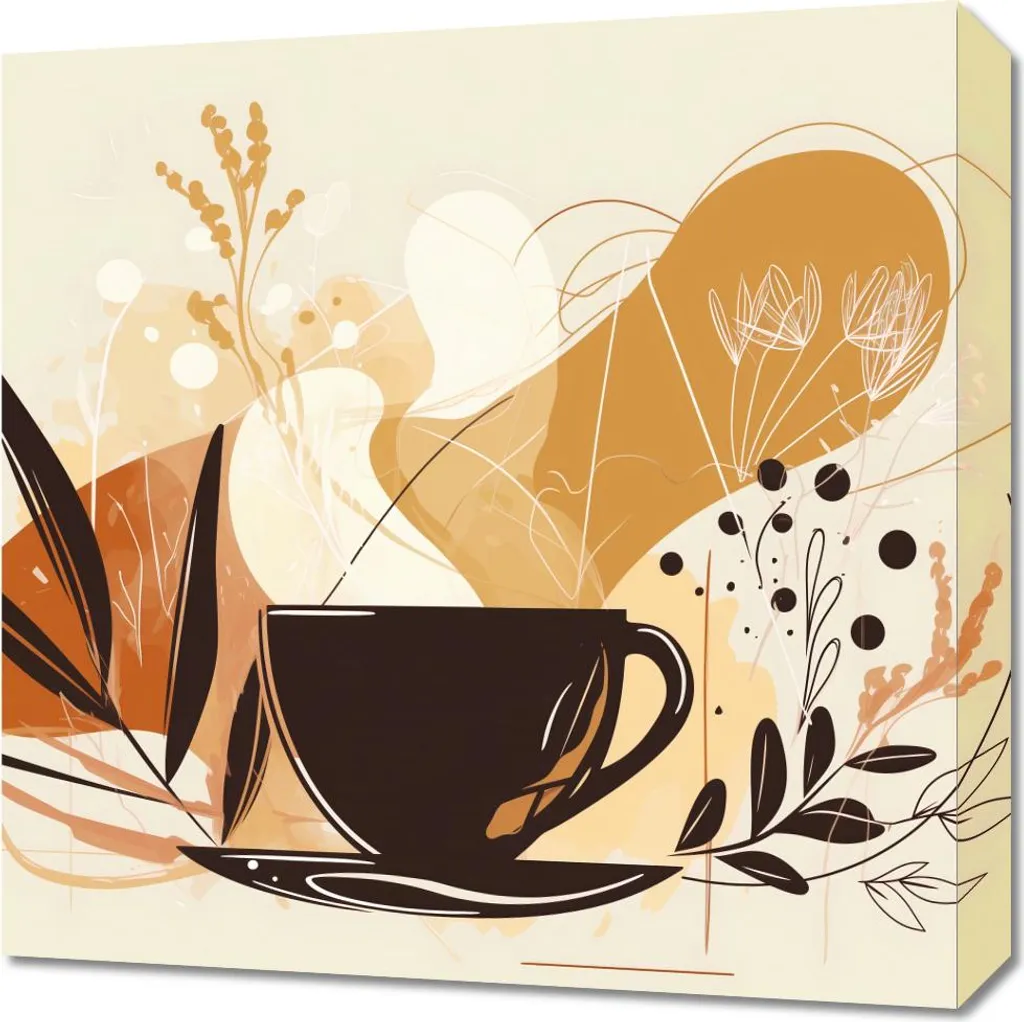 Quadro 50x50 cm Pausa Aromatica - Tela Canvas Alta Qualità Arredo Cucina