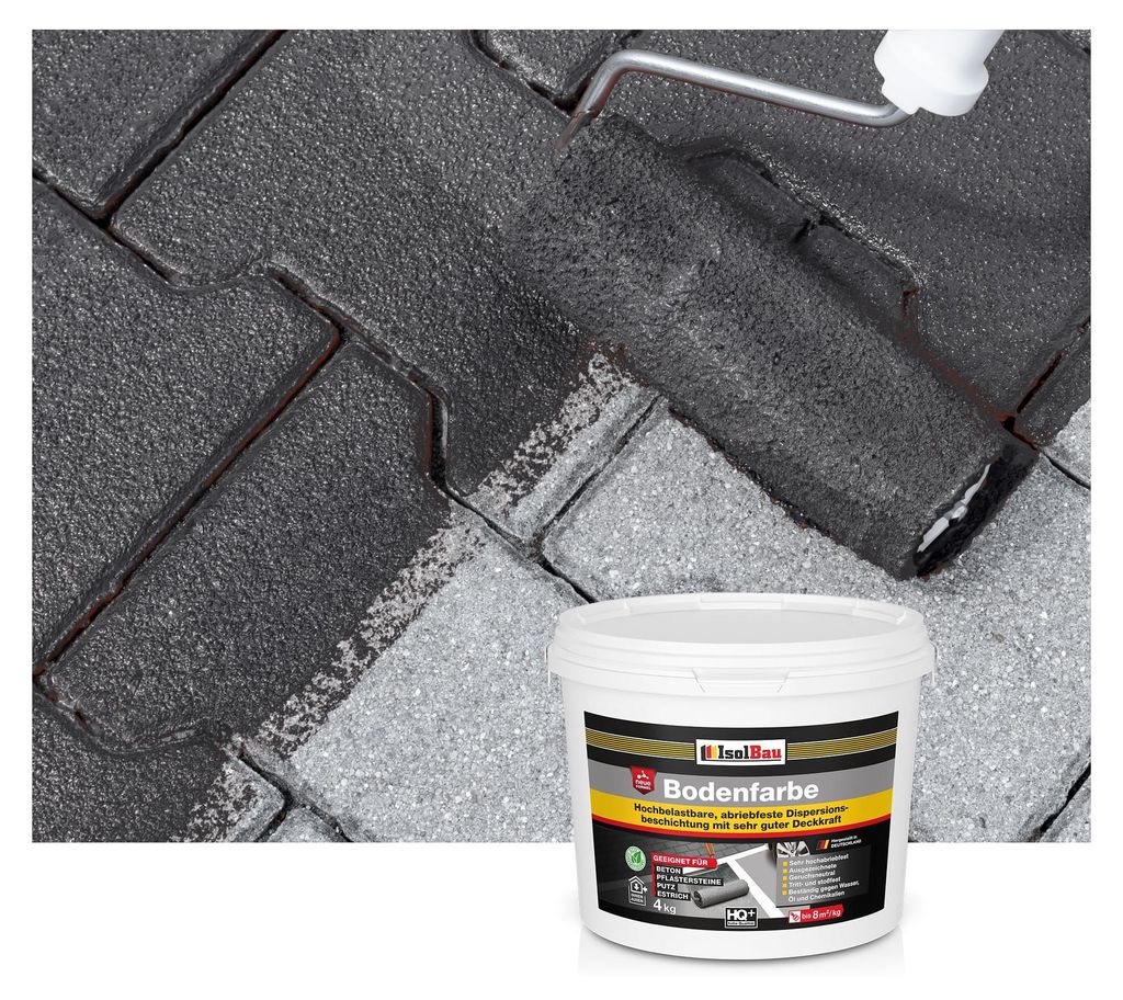 Isolbau Bodenfarbe Anthrazit 4 kg Betonfarbe Produktbild 