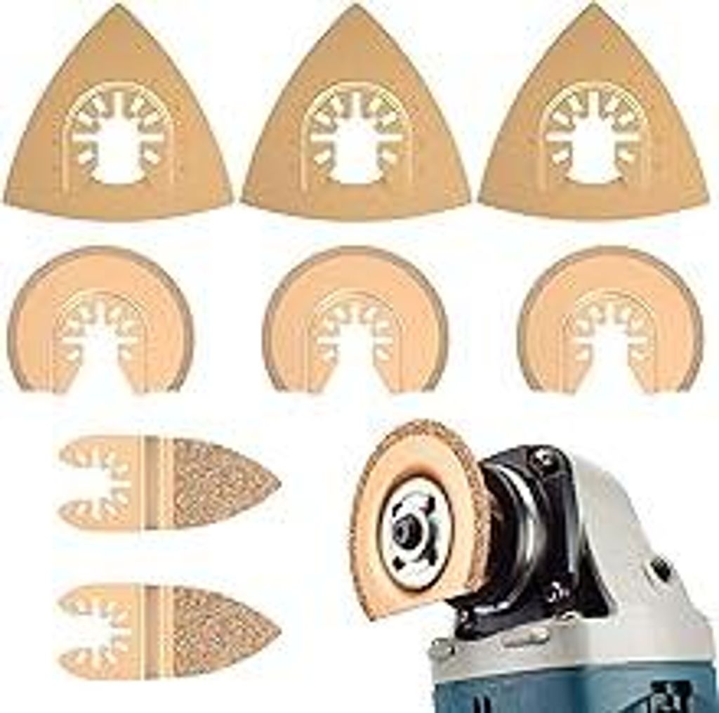Oszillierendes Zubehör Set Mix Multitool Sägeblätter Kit Multifunktionswerkzeug für Kunststoff/Holz/Soft Metal Cutting für ,8 Stück